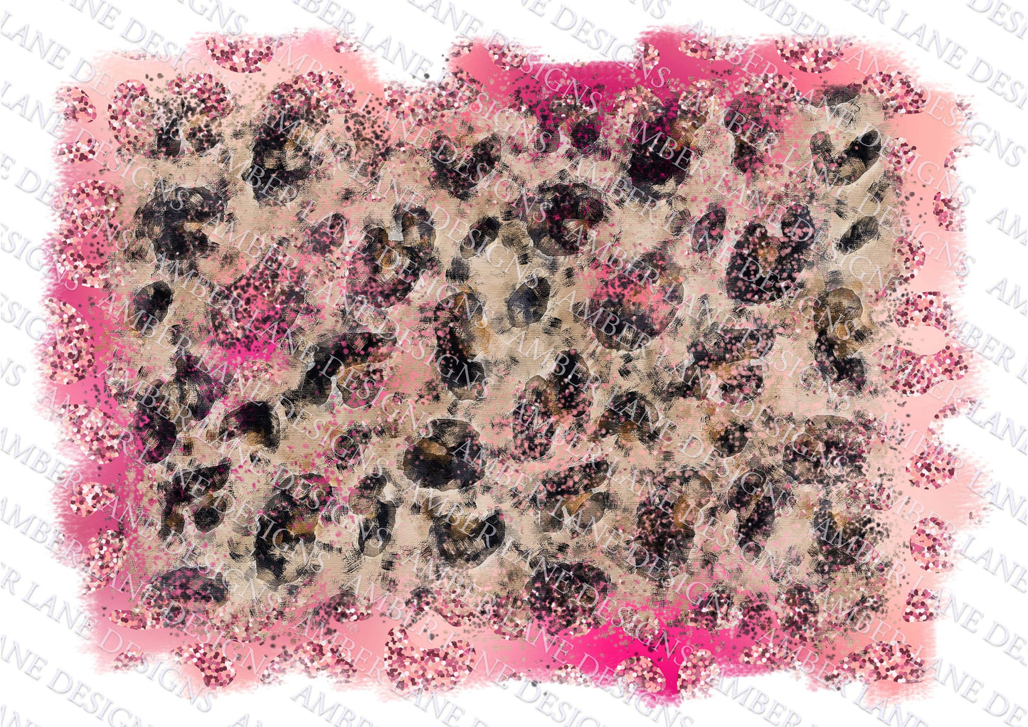 Pink and brown glitter leopard frame,  Background PNG, Distressed Grunge Splash Background tumbler wrap