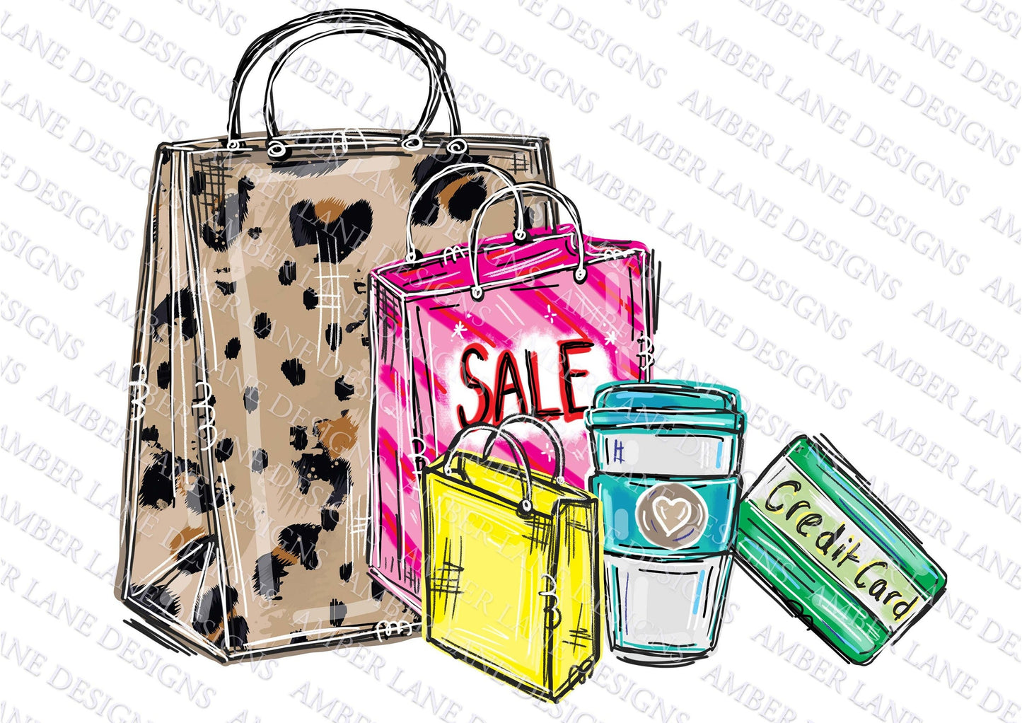 Shopping Bags Sublimation png file.