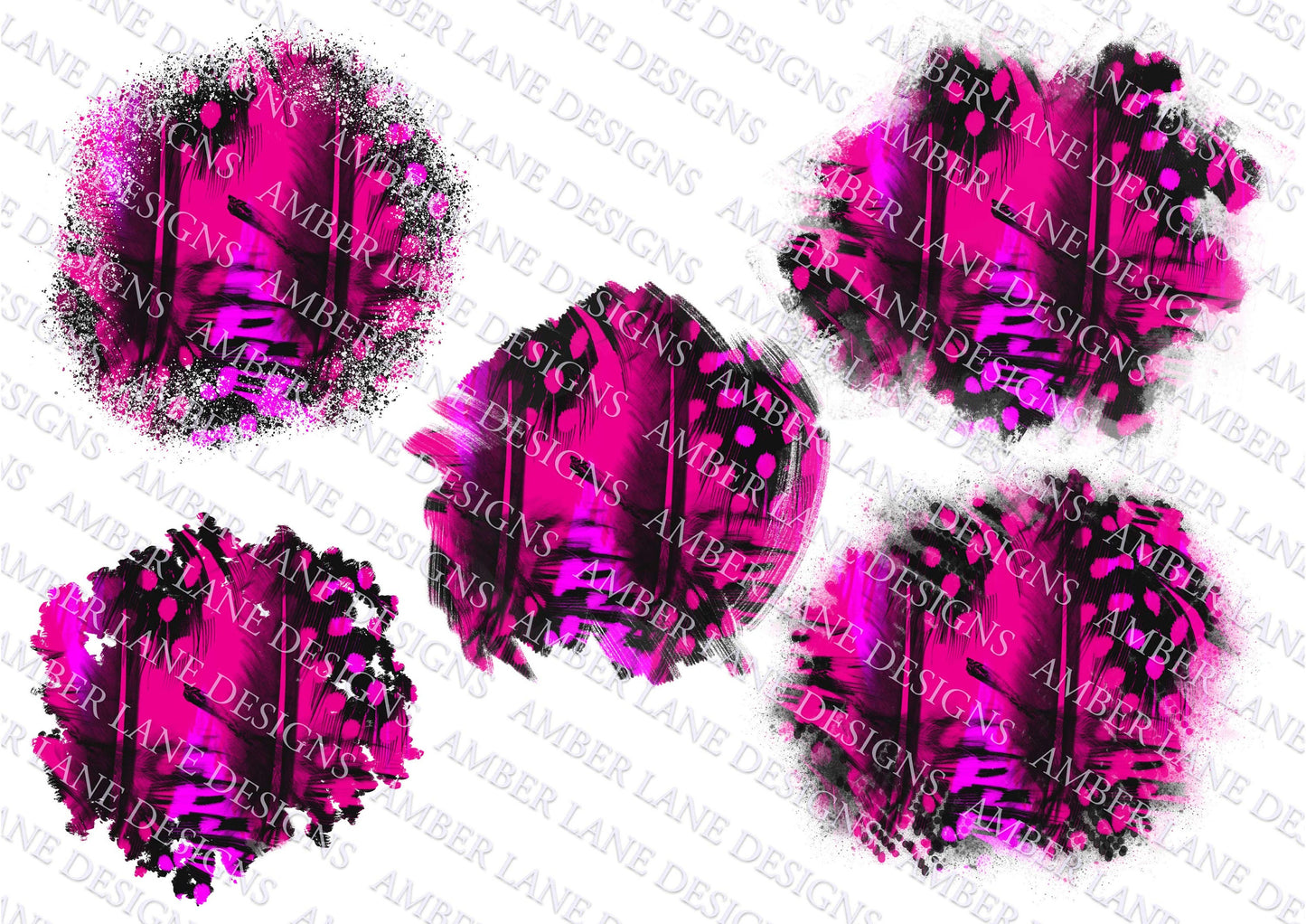 Pink Boho Feather textures grunge T-shirt patches, 5 png files