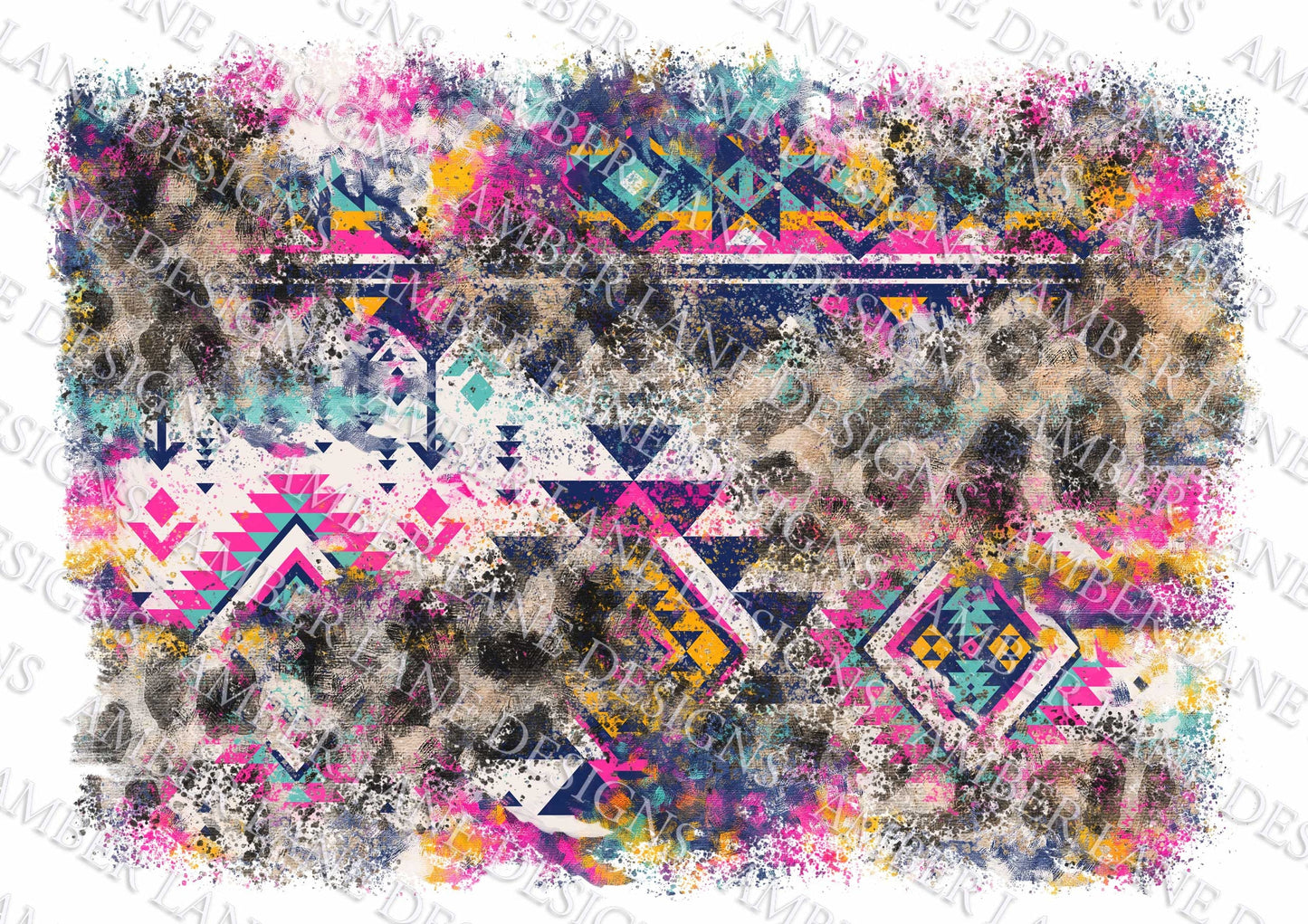 Pink Aztec and Leopard print backsplash, sublimation, scrapbook background, png file tumbler wrap