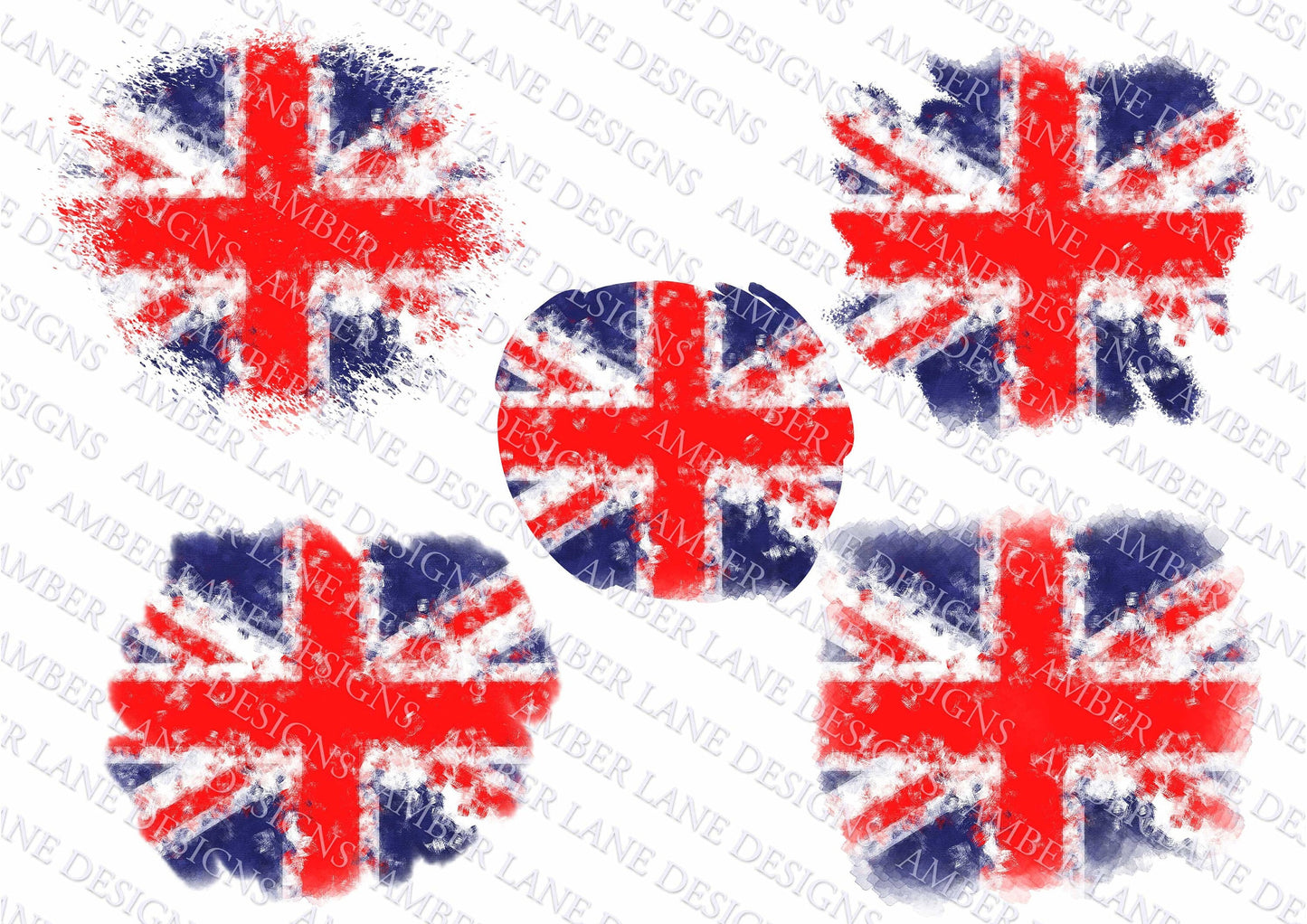 Union Jack British United Kingdom Flag Patches 5 PNG files