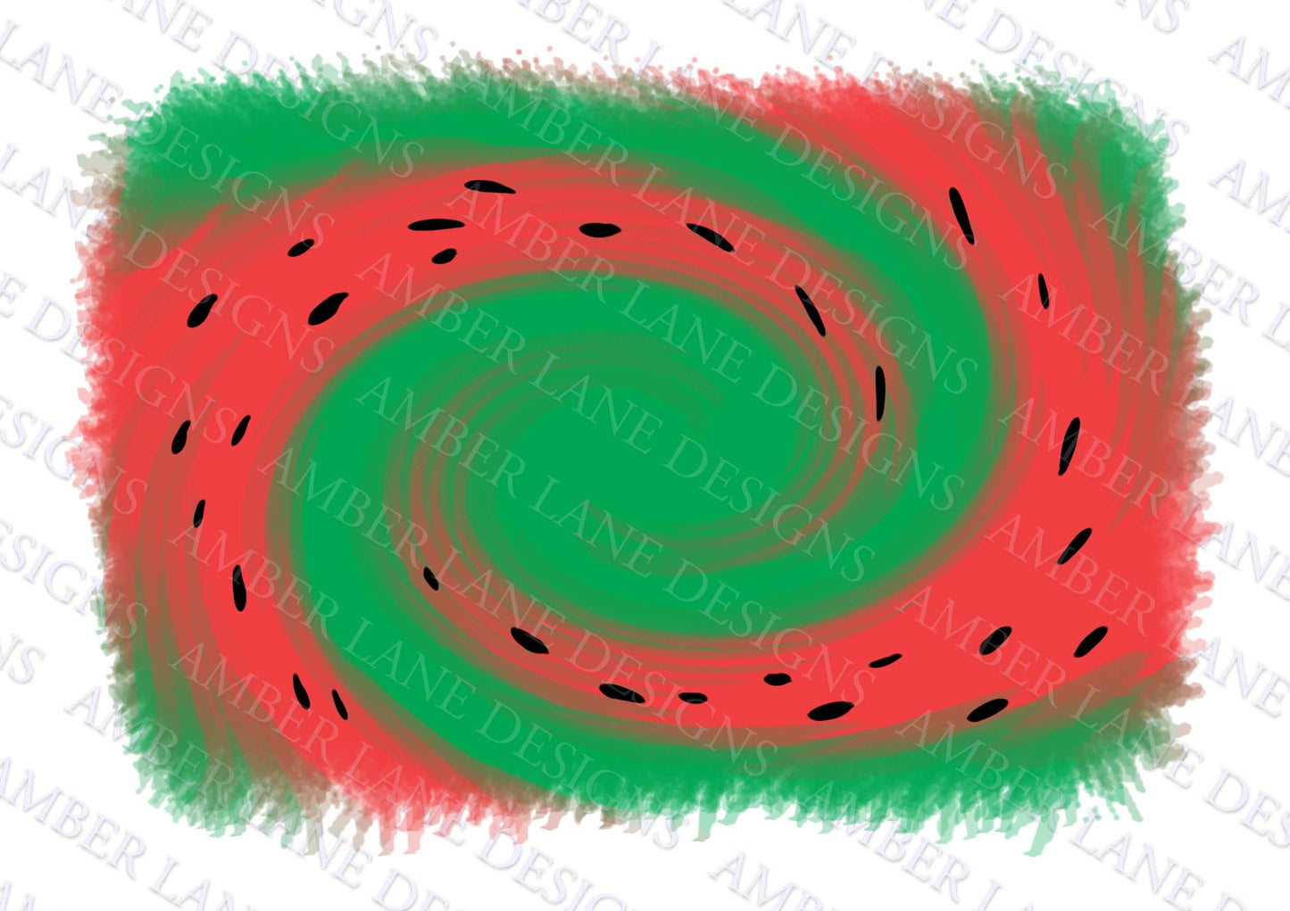 Watermelon doodle swirl summer png background frame