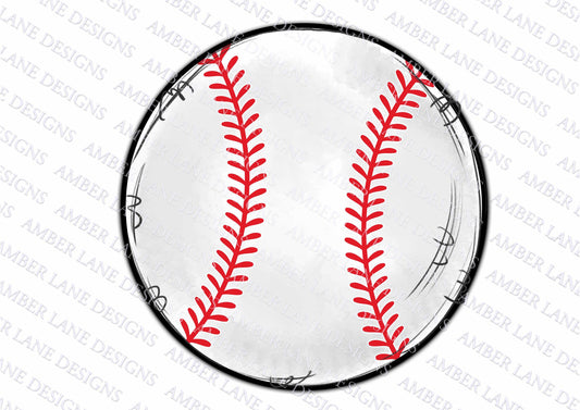 Baseball Doodle with red laces PNG Design tumbler wrap