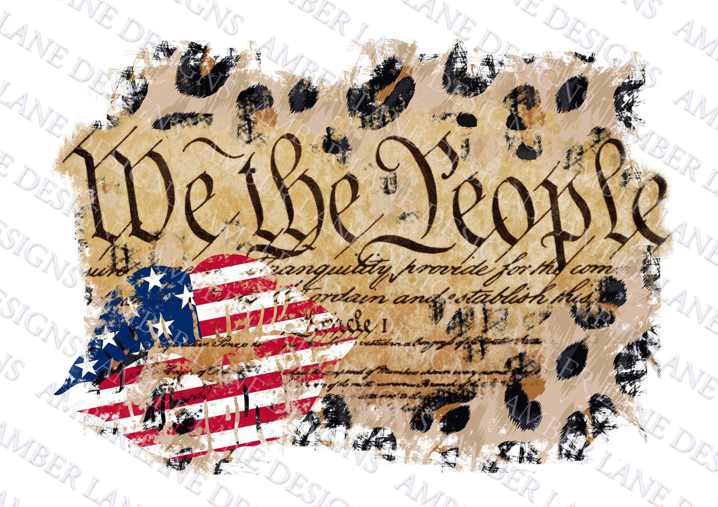We the people with USA Lips background PNG file