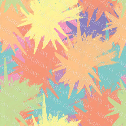 SEAMLESS Pastel Paint Splats Paper 12x12 inches, jpeg file.