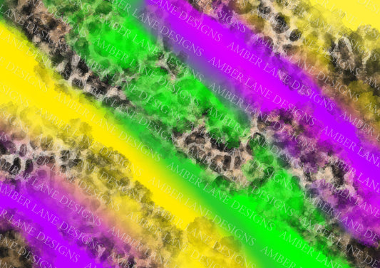 Mardi Gras and leopard paper, not seamless,  png file