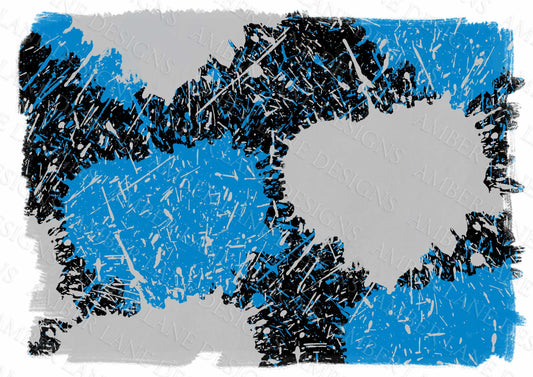 Blue Black and Sliver Paint Splatter background Sublimation png file