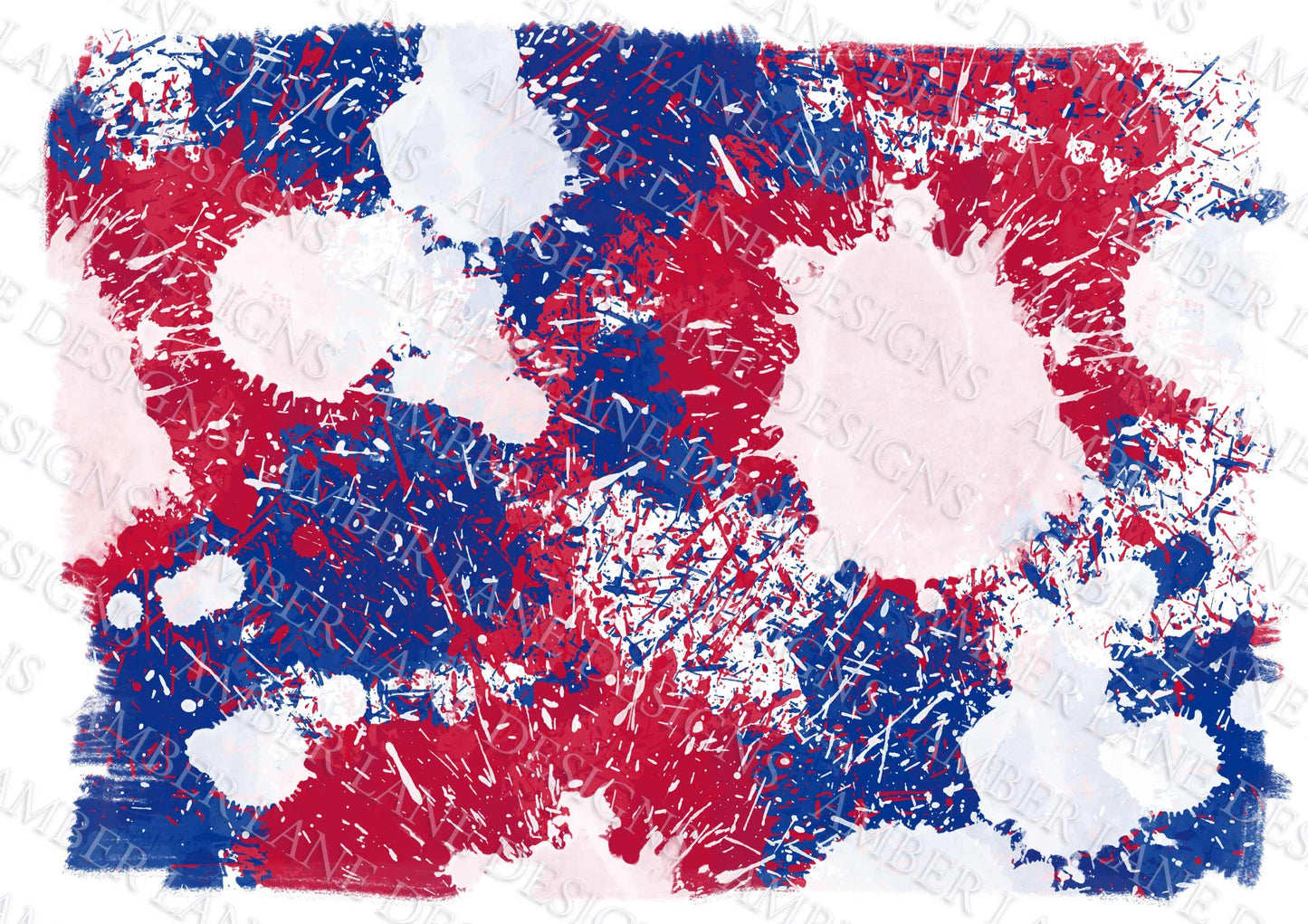 Red White And Blue Paint Splatter Patriotic background Sublimation png file