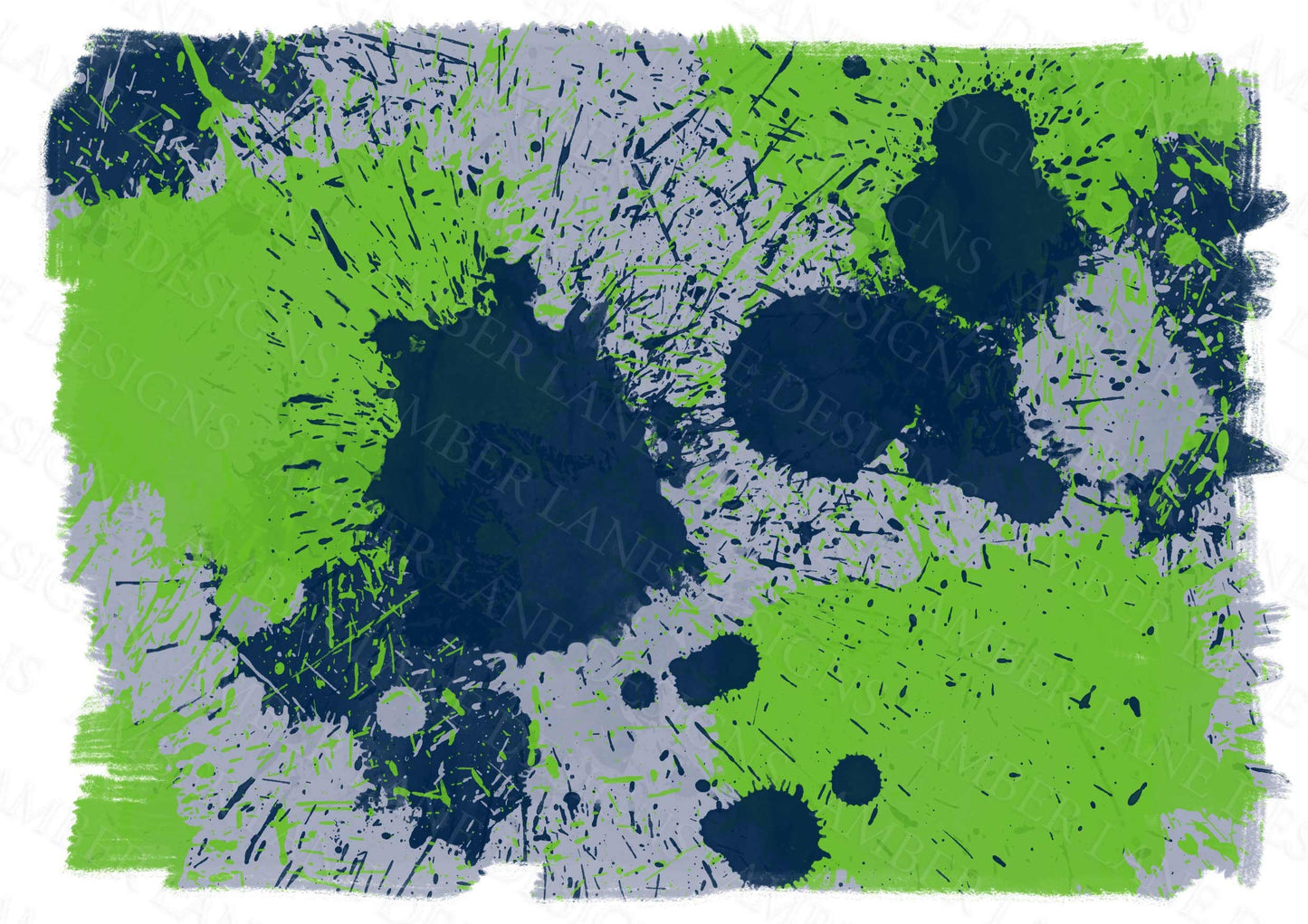 Green Navy and Grey Paint Splatter background Sublimation png file