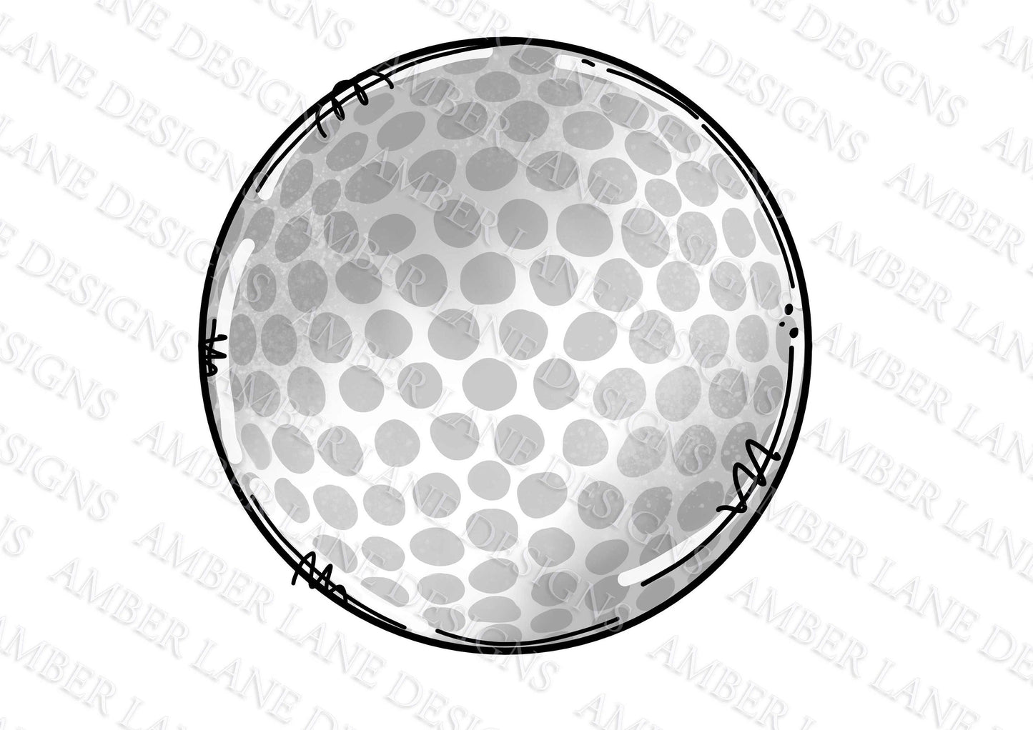 Golf Ball doodle png file