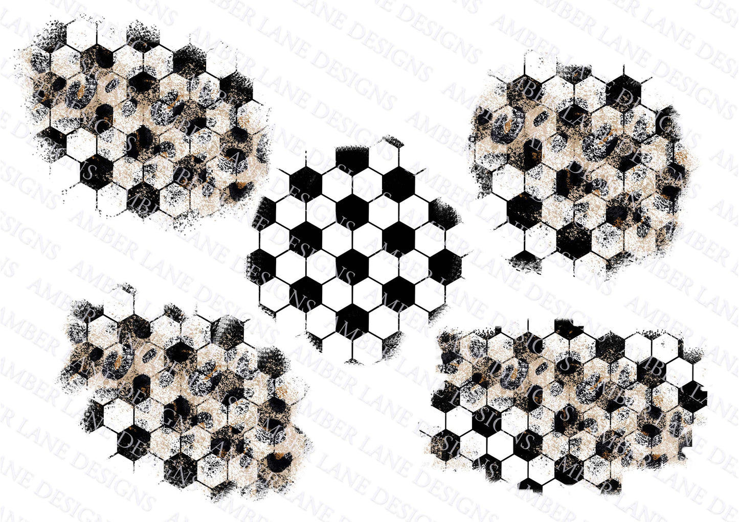 Soccer and leopard patches 5 PNG files.