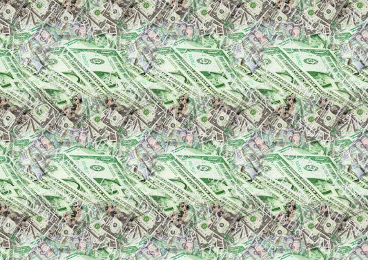 SEAMLESS Money Paper USA Dollars With Leopard 12x12 inches, jpeg file.