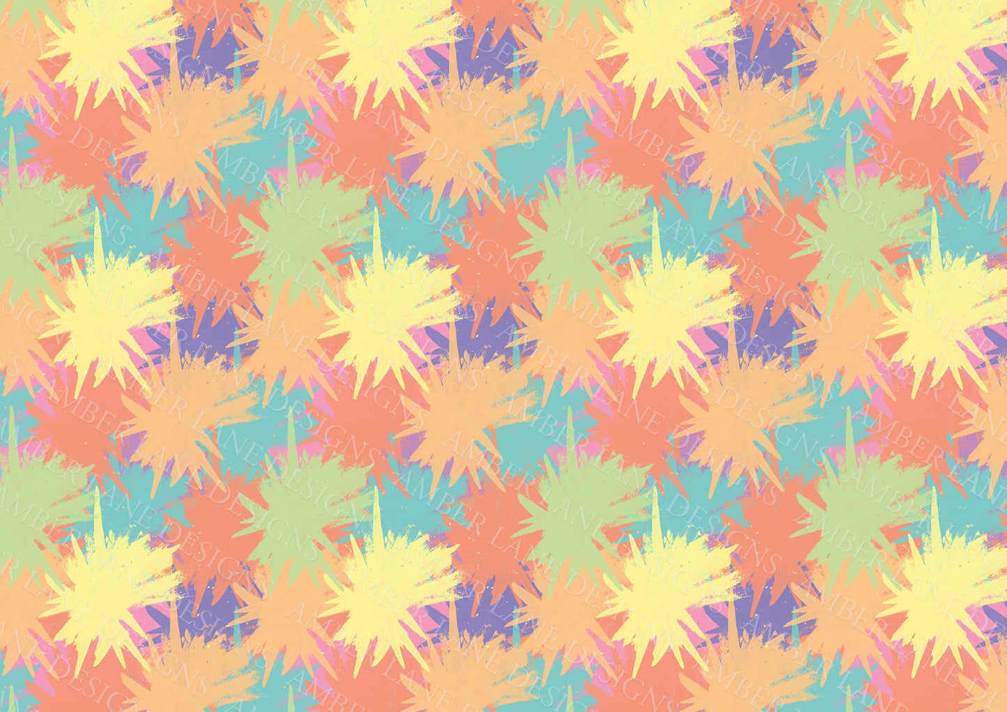SEAMLESS Pastel Paint Splats Paper 12x12 inches, jpeg file.