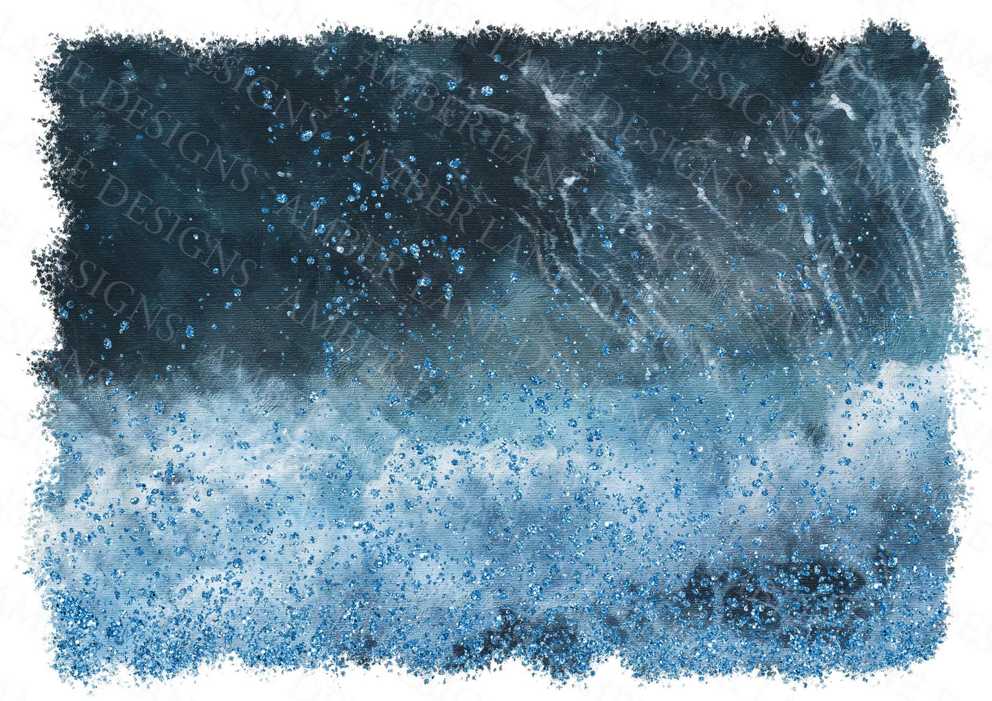Ocean wave glitter background set 4 png files