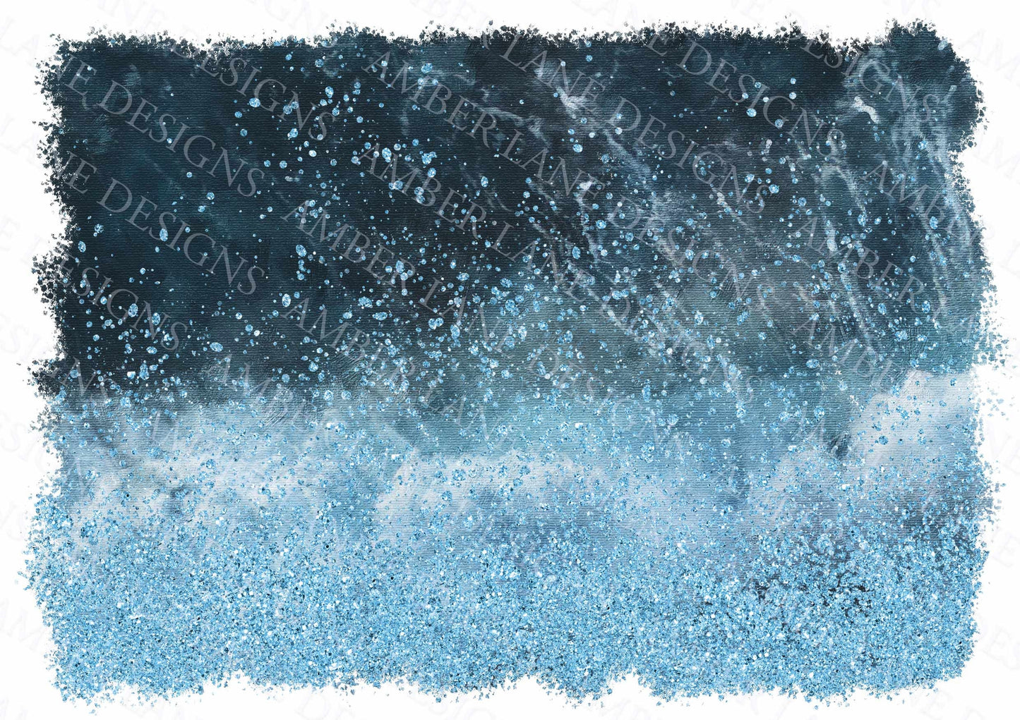 Ocean wave glitter background set 4 png files