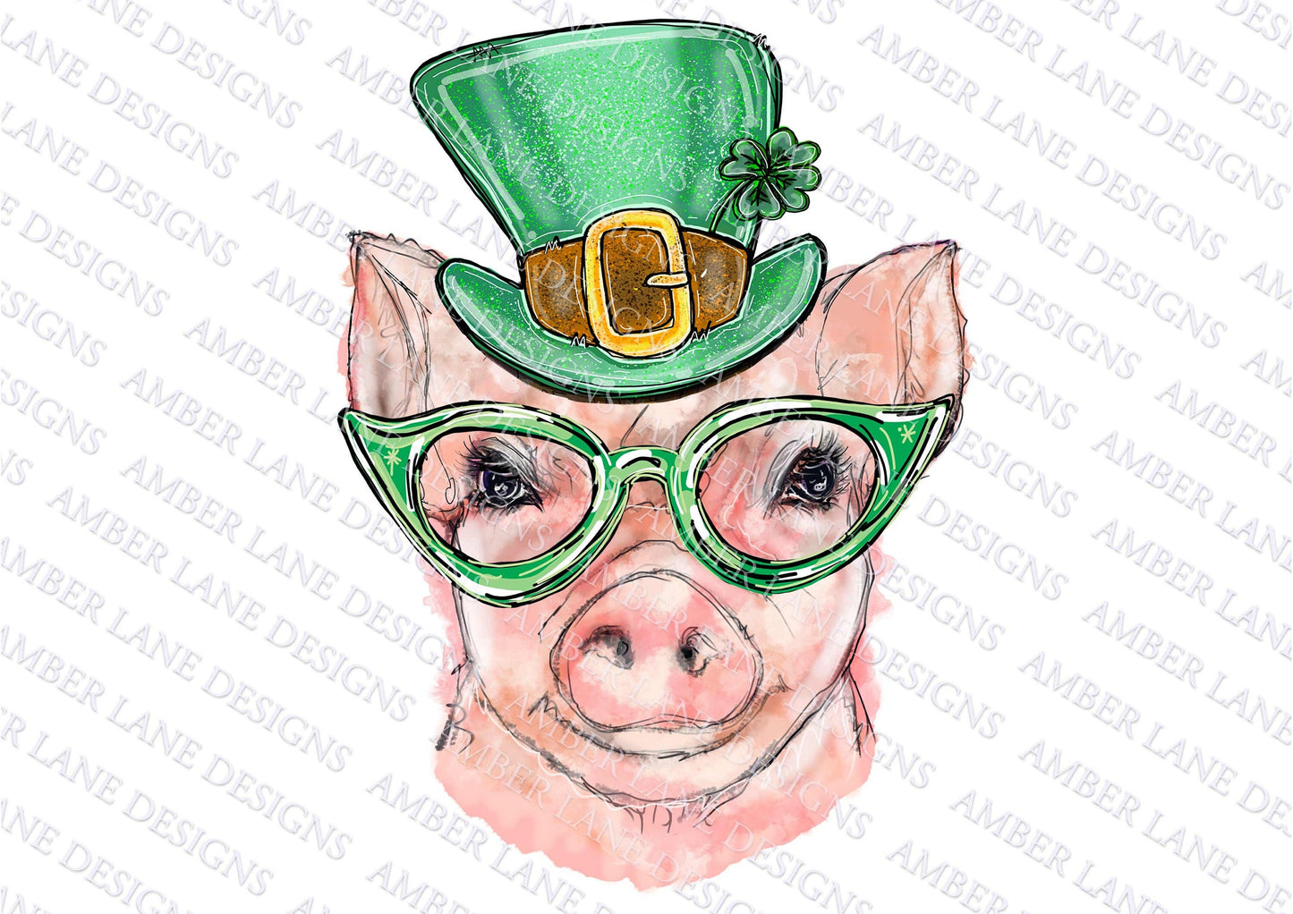 St Patricks Day pig png file