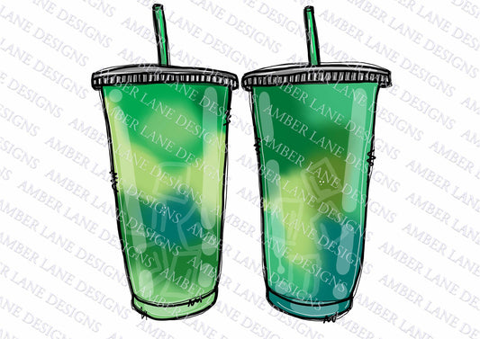 Green tea Matcha Loaded Tea  PNG  sublimation
