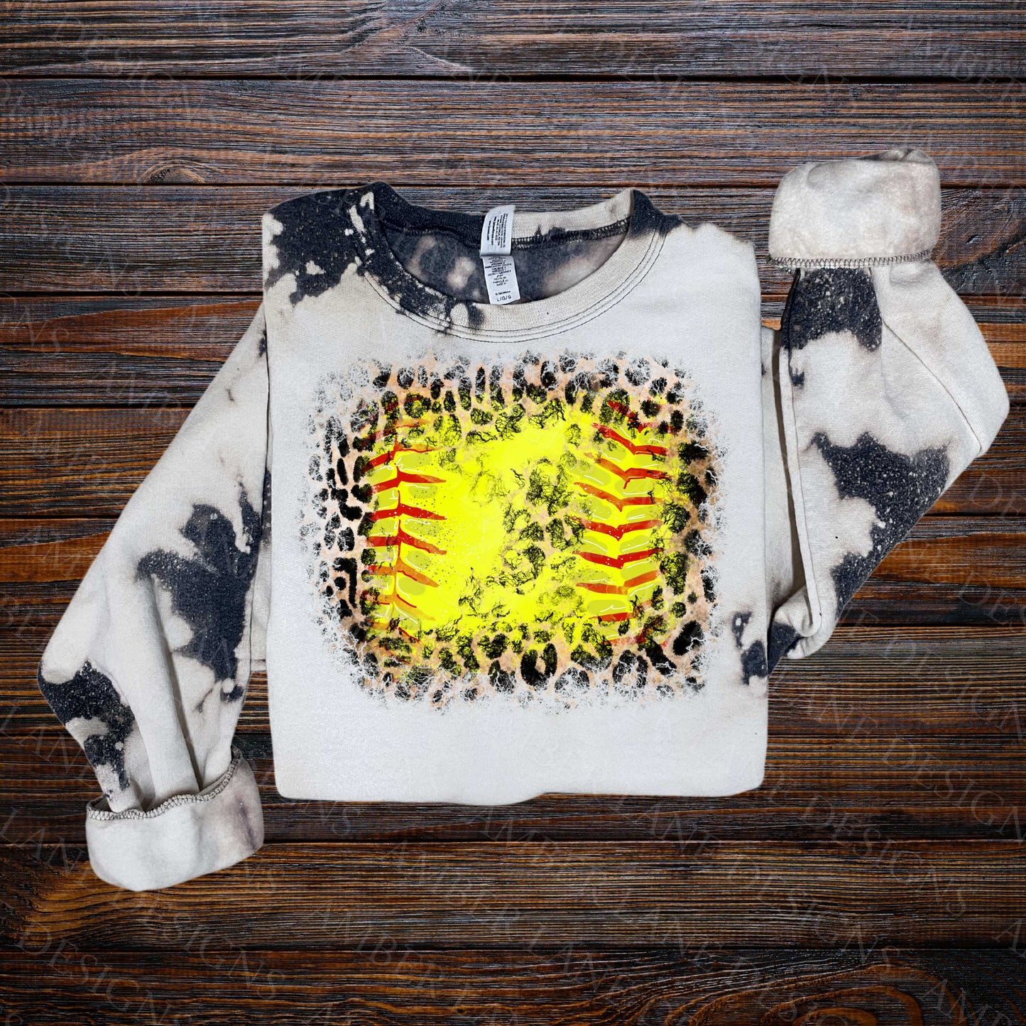 Leopard Distressed Softball Splash Frame, Background PNG Design | Softball Design
