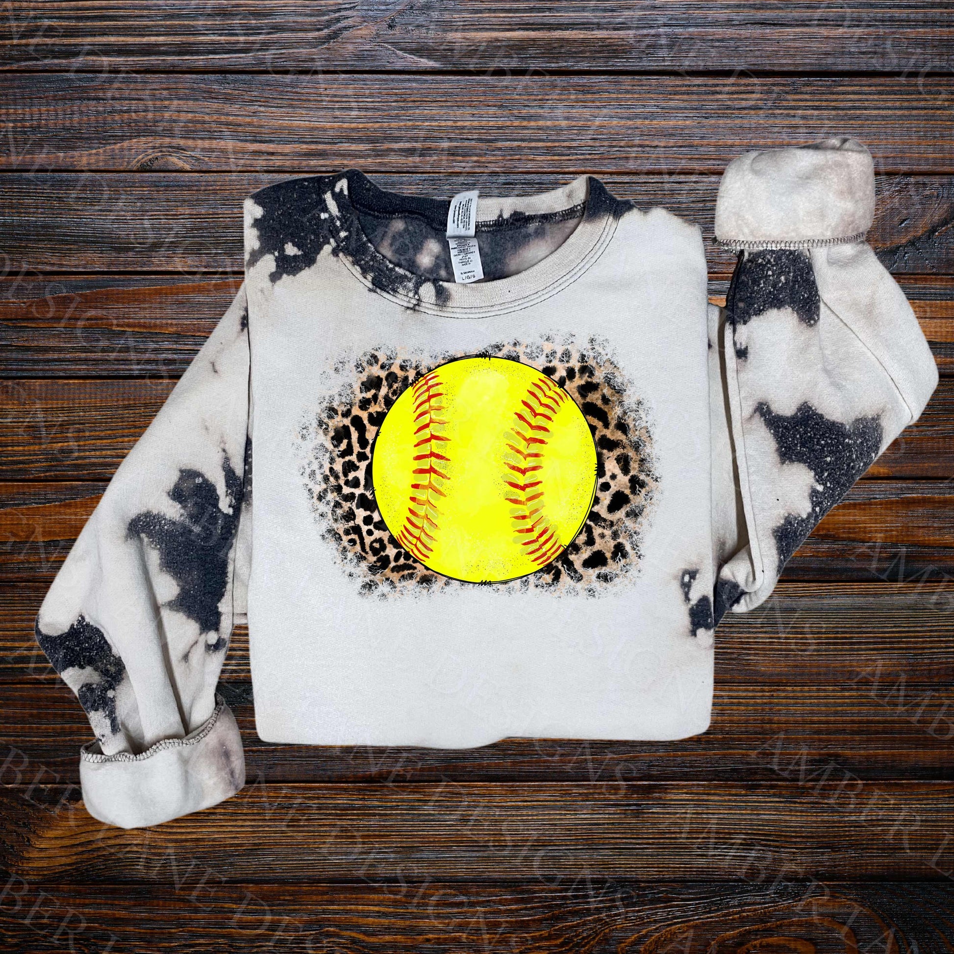softball on bleached jumper