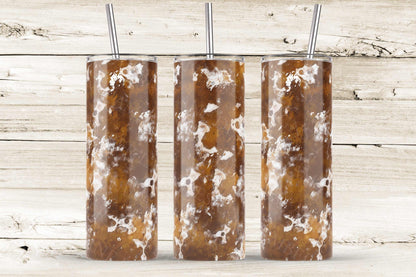 Cowhide 20oz SKINNY TUMBLER wrap
