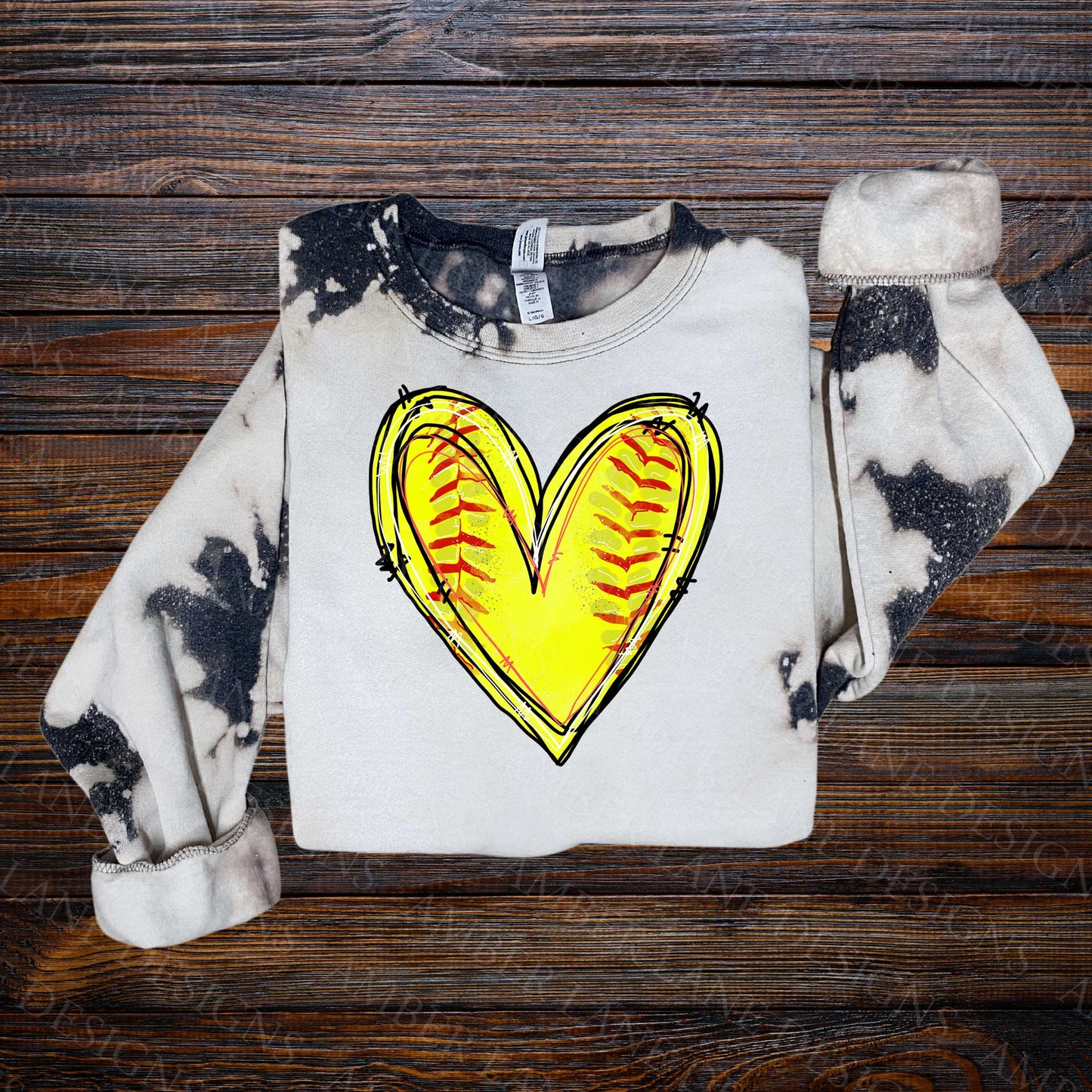 Softball Heart png, Watercolor Sublimation , PNG Design | Softball Design