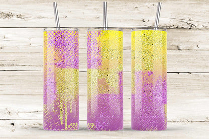 Purple and Gold glitter tumbler 20oz SKINNY TUMBLER straight wrap 1 jpeg file