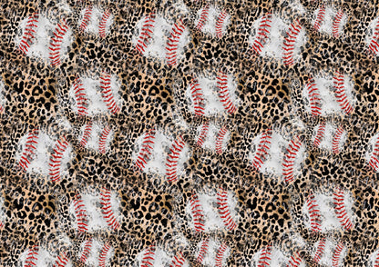 seamless baseball leopard paper mock-up