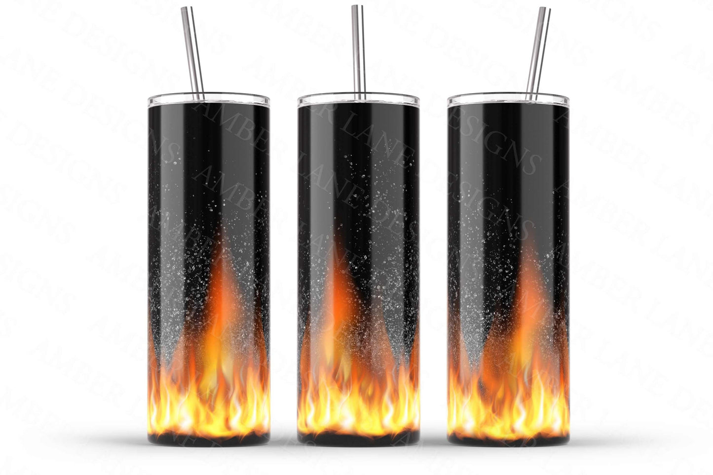 Fire Flames tumbler 20oz SKINNY TUMBLER straight wrap 1 jpeg file (not seamless)