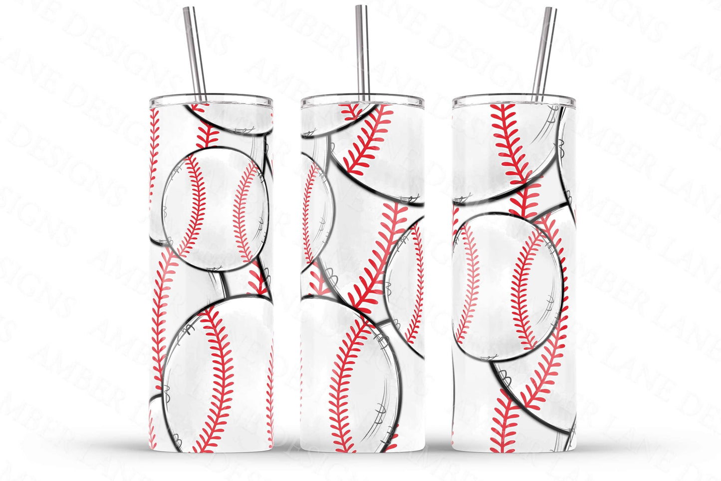 Baseball tumbler 20oz SKINNY TUMBLER straight wrap 1 jpeg file