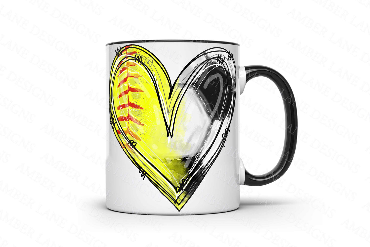 Heart softball Soccer Ball file only tumbler wrap
