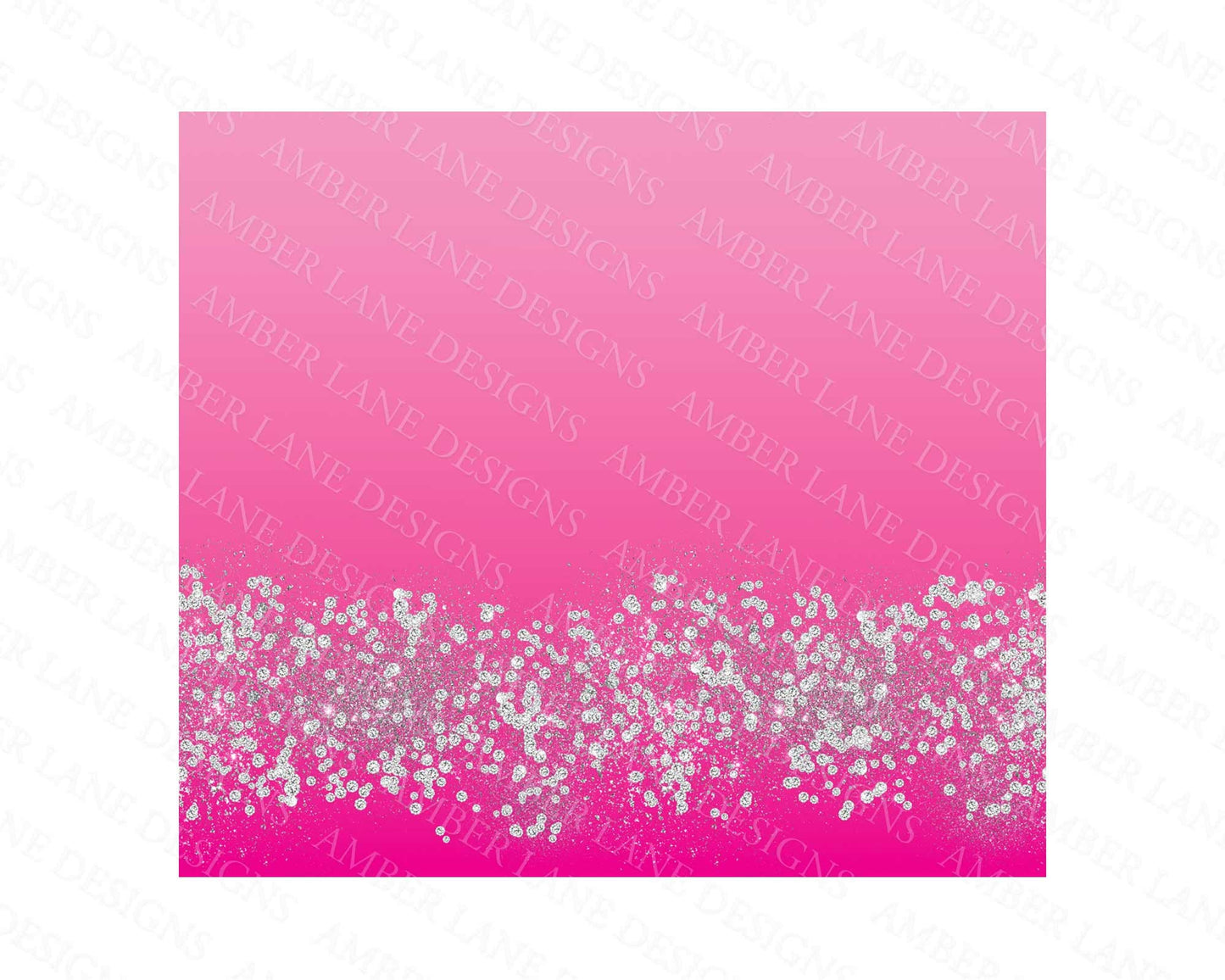 Pink ombre diamonds and glitter  20oz SKINNY TUMBLER straight wrap 1 jpeg file