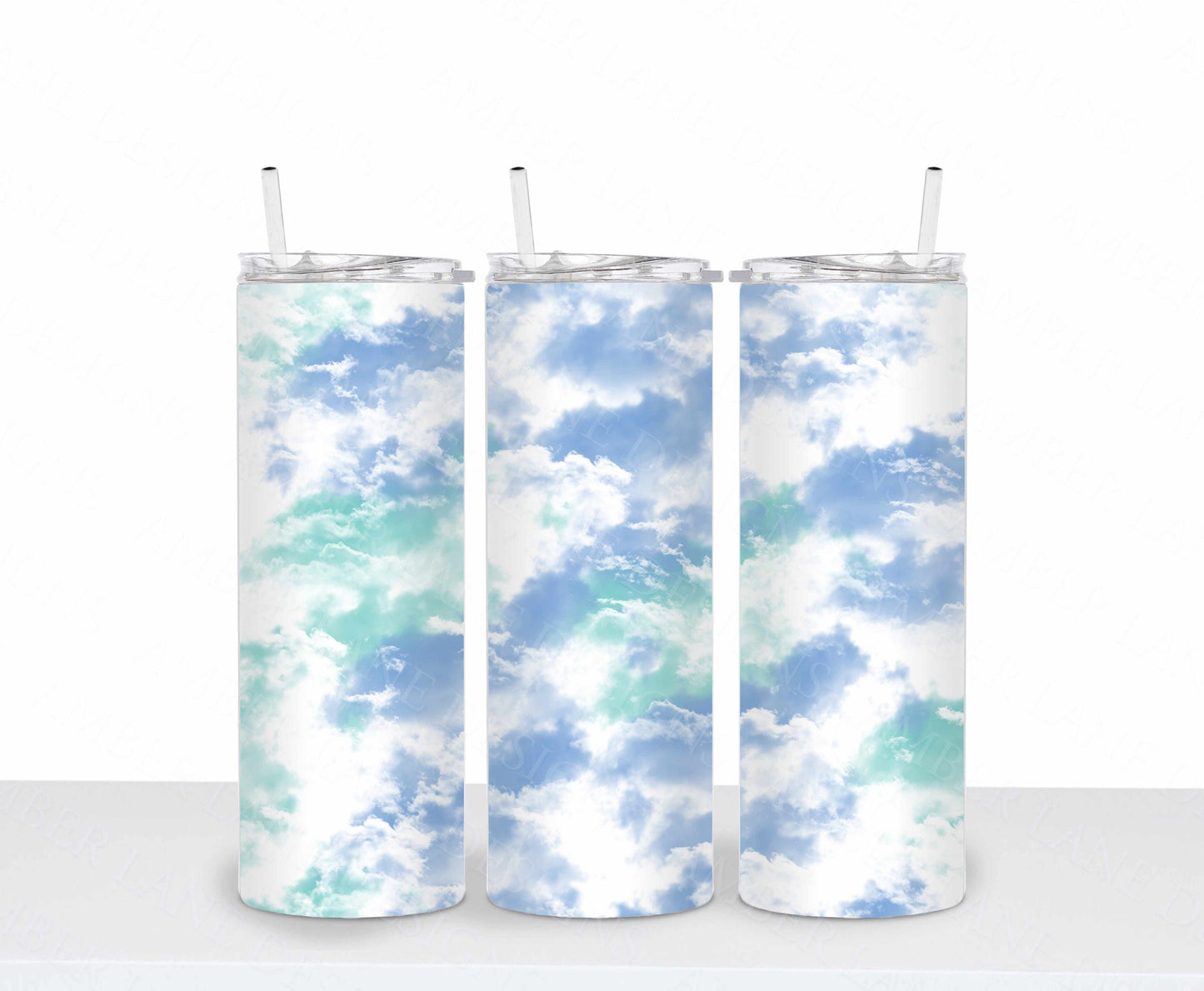 Clouds tumbler 20oz SKINNY TUMBLER straight wrap 1 jpeg file