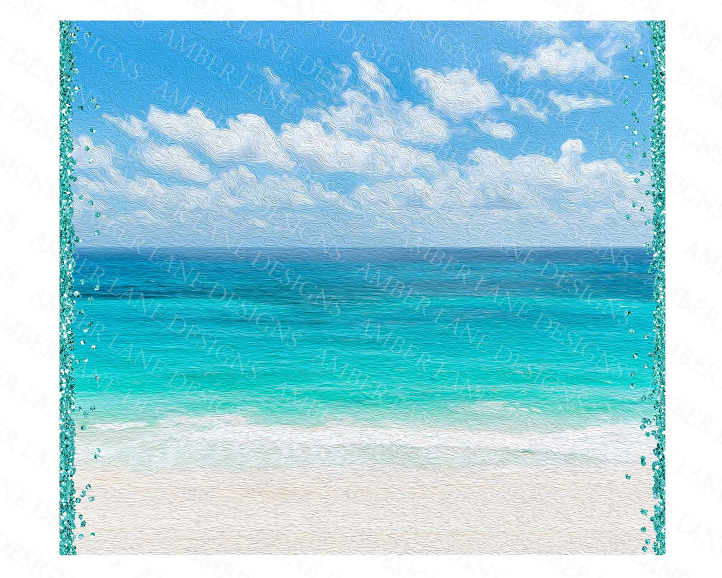 Beach tumbler 20oz SKINNY TUMBLER straight wrap 3 jpeg files (not seamless)