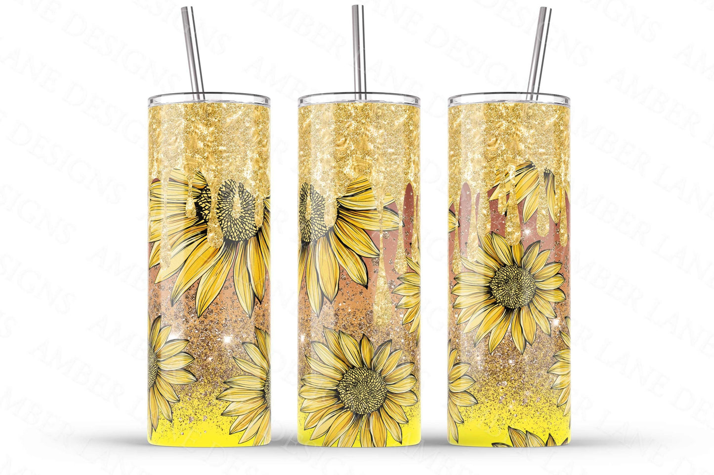 Sunflower Serenity: 20oz Skinny Tumbler in Straight Elegance Golden Bloom Bliss Harvest Sunshine Petals and Sips ields of Gold 1 jpeg file