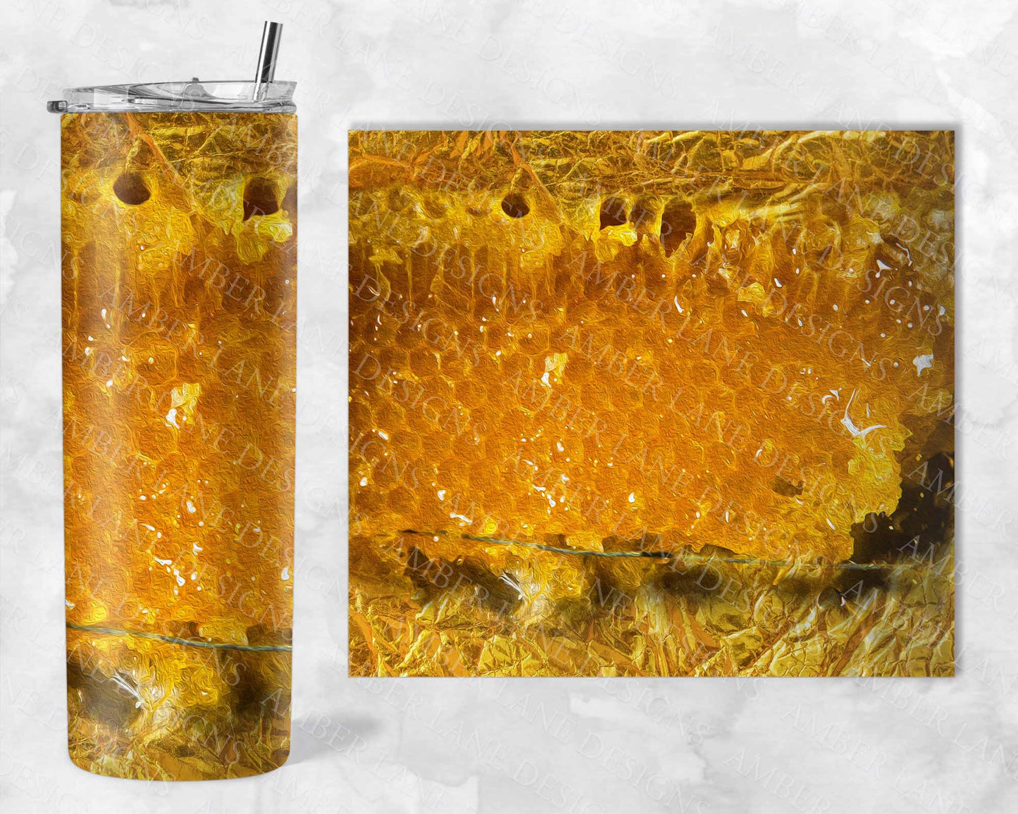 Honeycomb 20oz SKINNY TUMBLER straight wrap 1 jpeg file (not seamless)