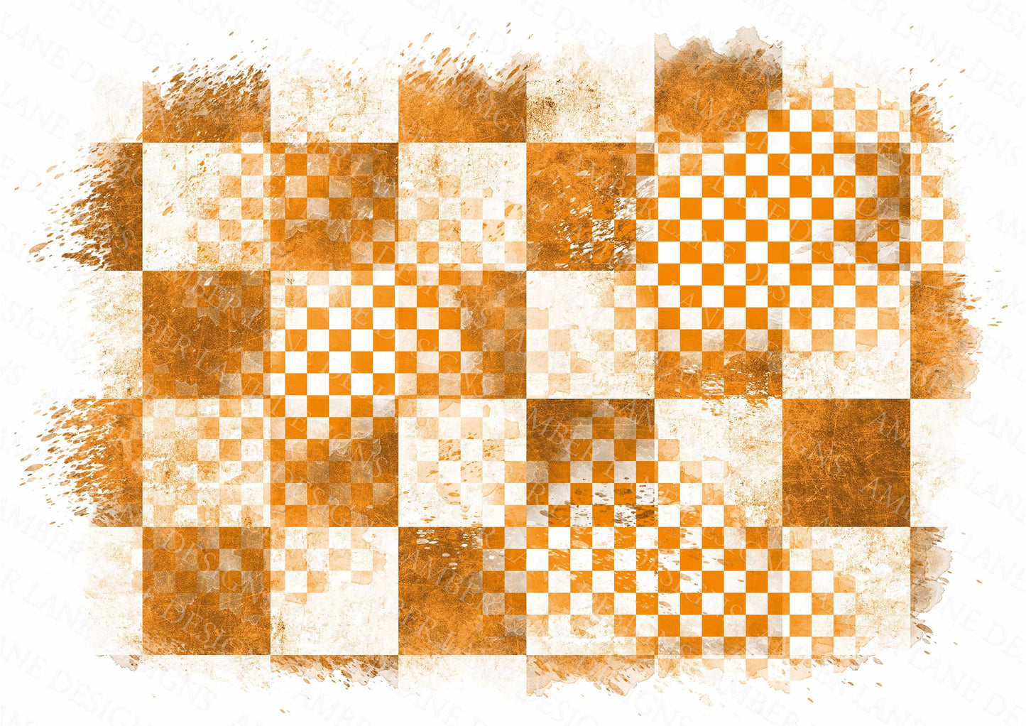 Orange and black Checkered patch background 2 png files