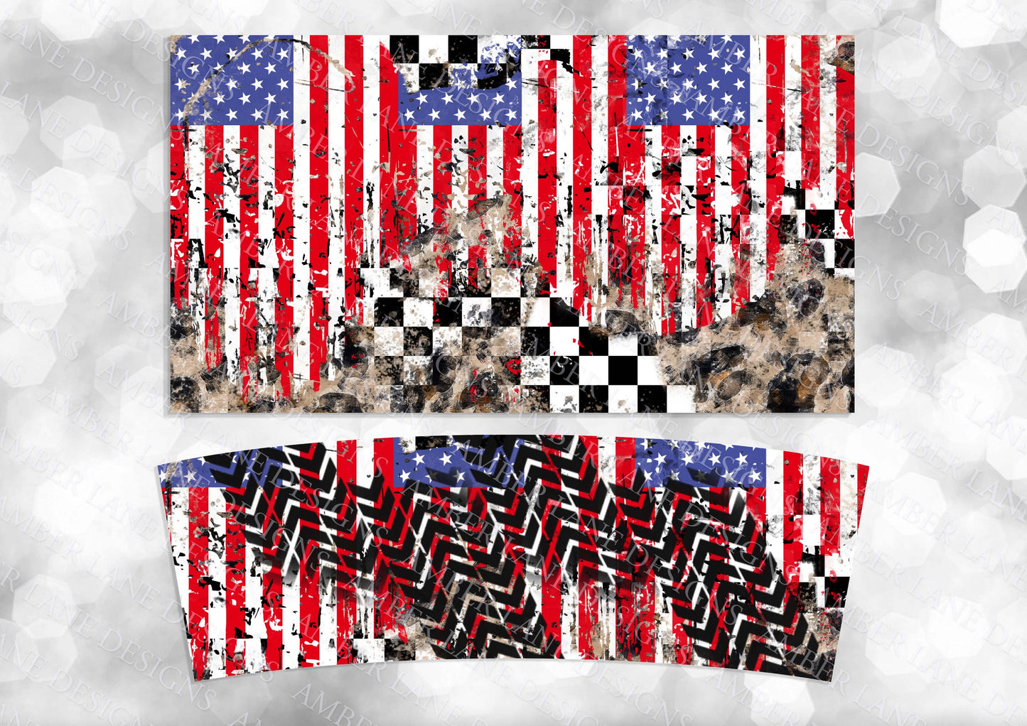USA racing leopard flag 40oz TUMBLER Two Piece tumbler sublimation wrap png digital files