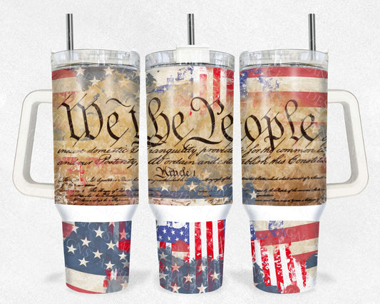 We The People 40oz TUMBLER Two Piece tumbler sublimation wrap png digital files