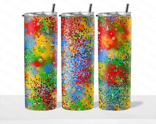 Autism Glitter seamless tumbler 20oz SKINNY TUMBLER straight wrap 1 jpeg file