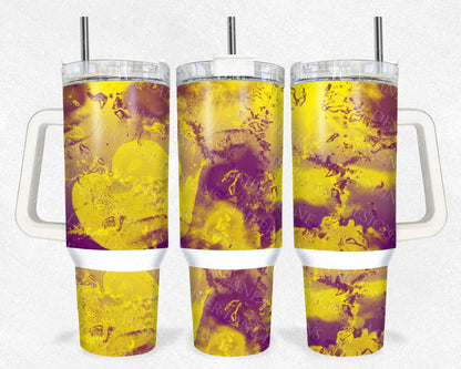 Purple and Gold inks 40oz TUMBLER Two Piece tumbler sublimation wrap png digital files