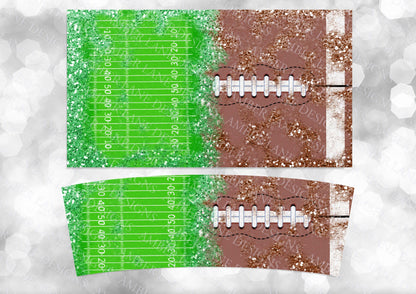Football and Field Glitter 40oz TUMBLER Two Piece tumbler sublimation wrap png digital files