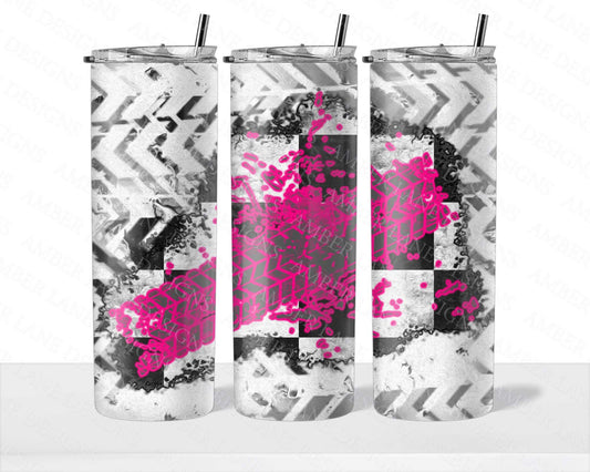 Pink Racing Tire Tracks 20oz SKINNY TUMBLER straight wrap 1 jpeg file