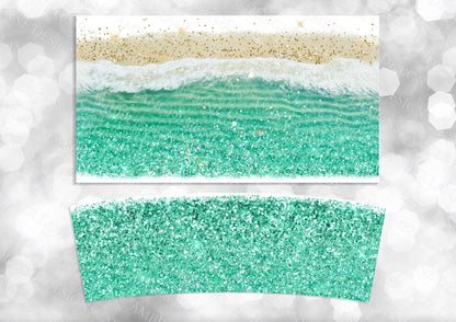 Beach 40oz TUMBLER Two Piece tumbler sublimation wrap png digital files