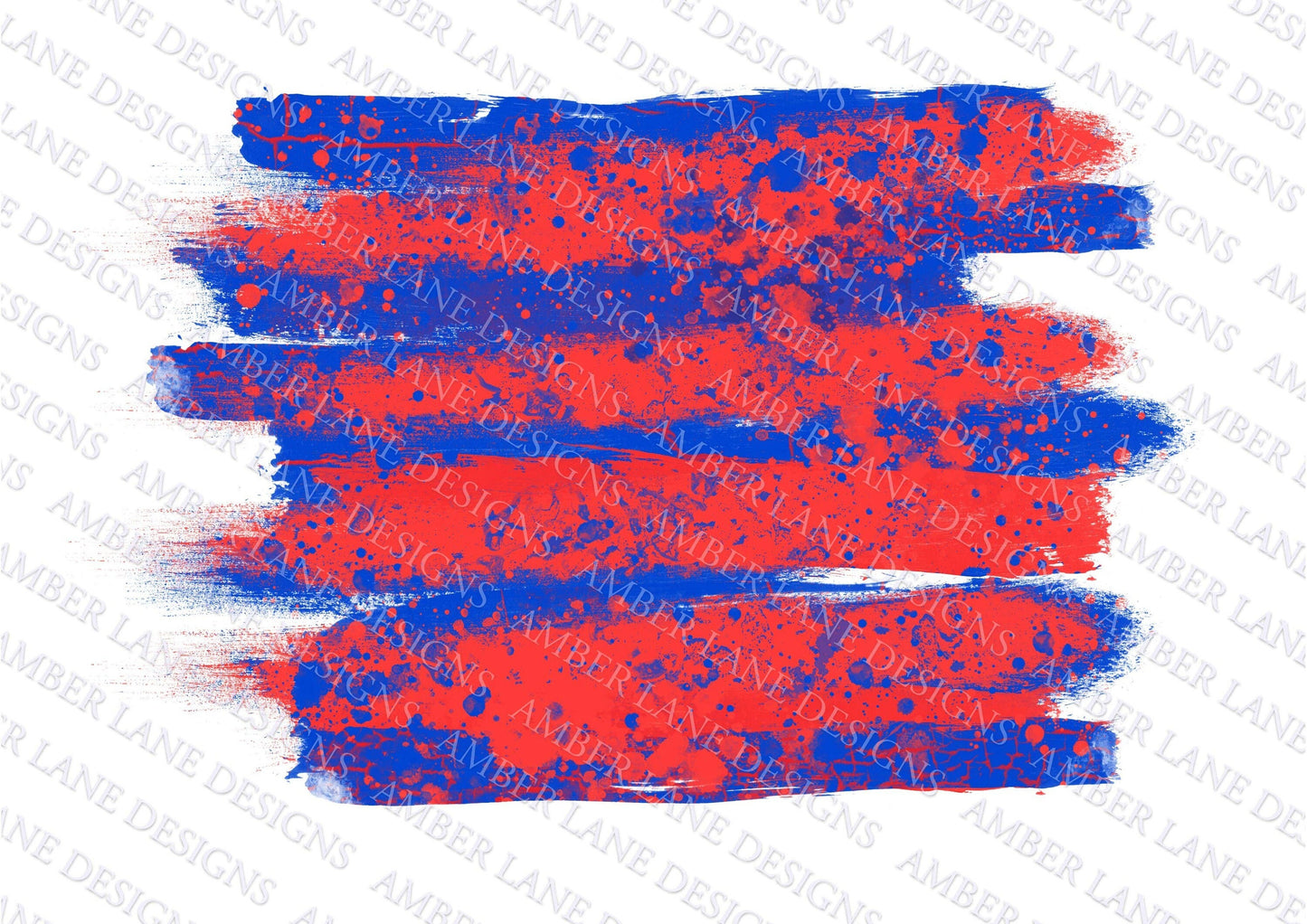 Blue and Red brushstrokes frame png file