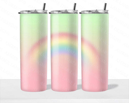 Rainbow gradient tumbler  20oz SKINNY TUMBLER straight wrap 1 jpeg file