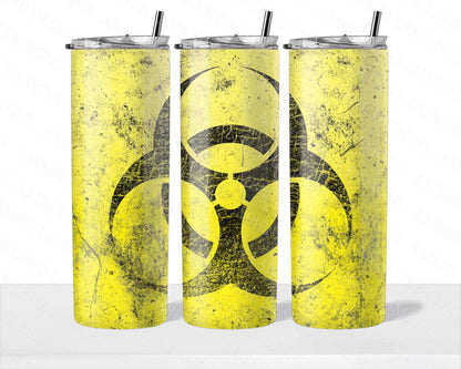 Contaminated Cups Collection: Biohazard Skinny Tumbler Bundle - 4 JPEG Wraps Toxic Tumbler Set