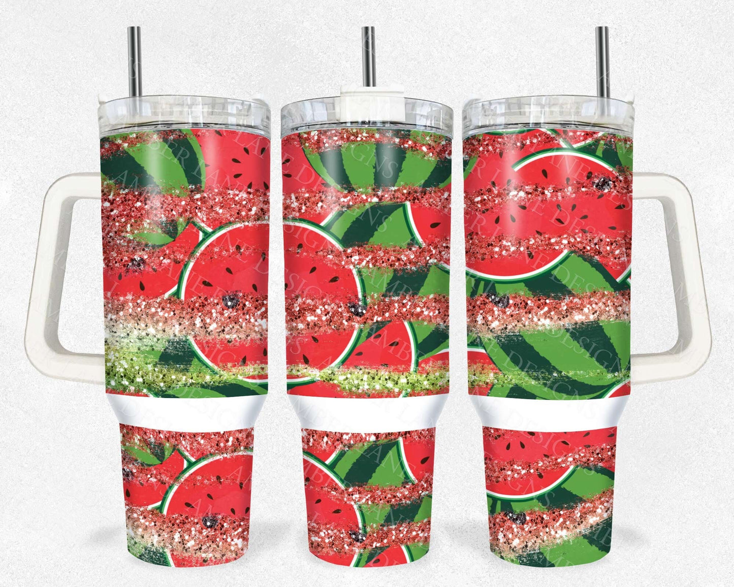 Watermelon glitter 40oz TUMBLER Two Piece tumbler sublimation wrap png digital files