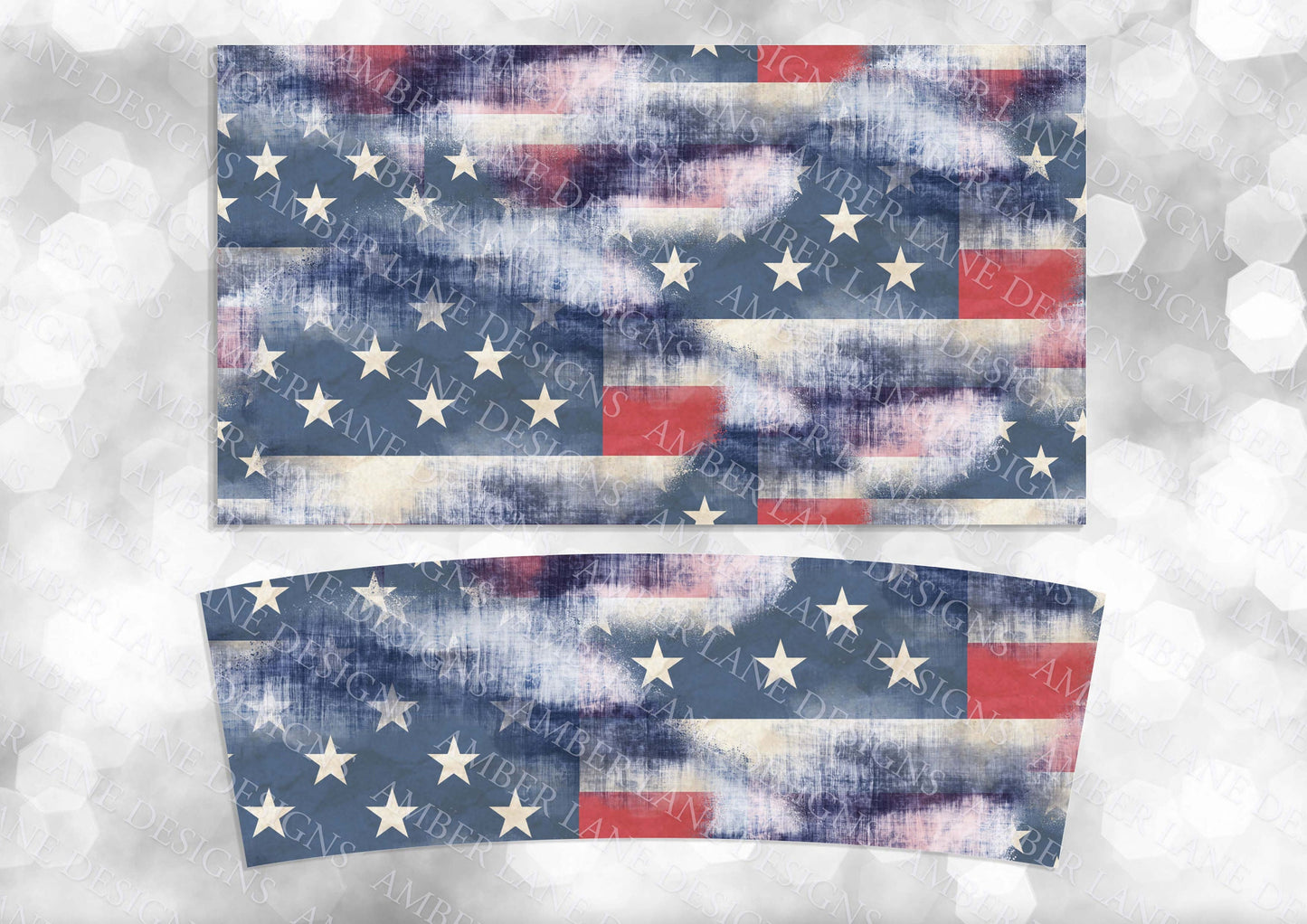 USA tie dye glitter 40oz TUMBLER Two Piece tumbler sublimation wrap png digital files