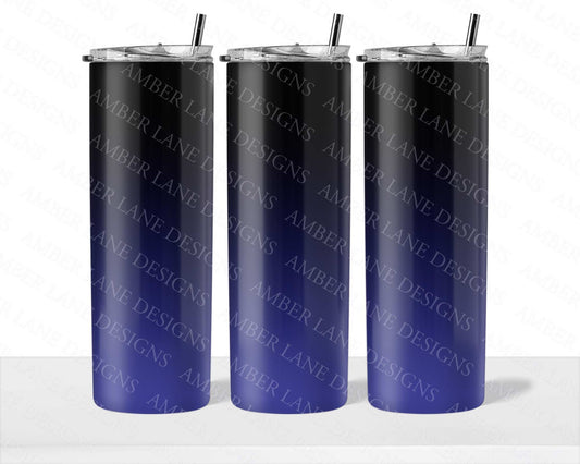 Black Navy Blue ombre 20oz SKINNY TUMBLER straight wrap 1 jpeg file