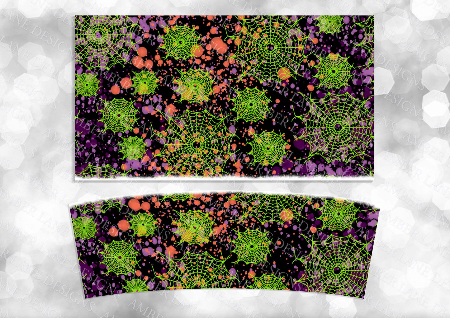 Spider Webs 40oz TUMBLER Two Piece tumbler sublimation wrap png digital files